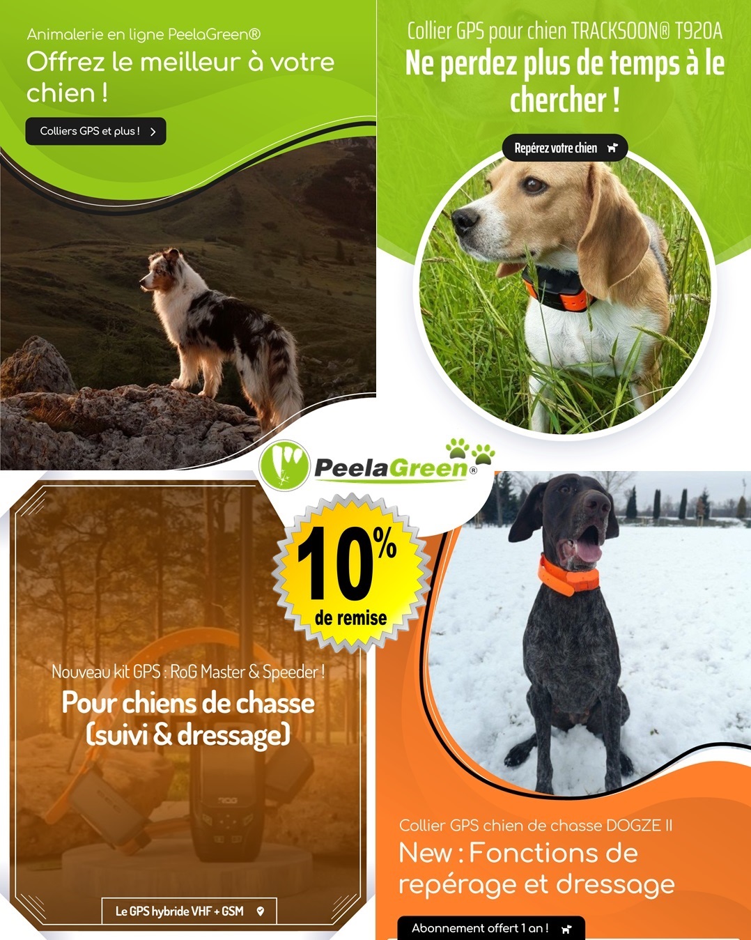 Animalerie en ligne PeelaGreen® - Colliers GPS pour chien